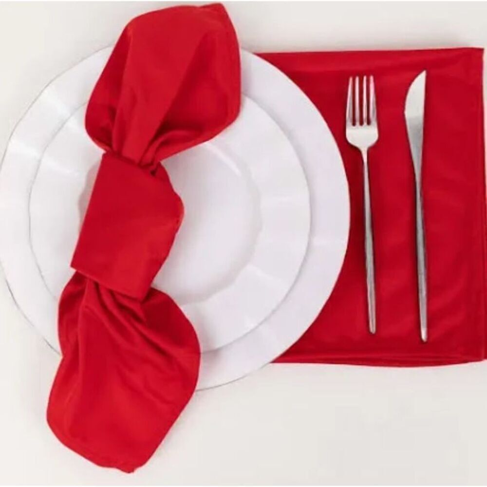 Fete Buffet Napkins Red Cotton 2 Pieces